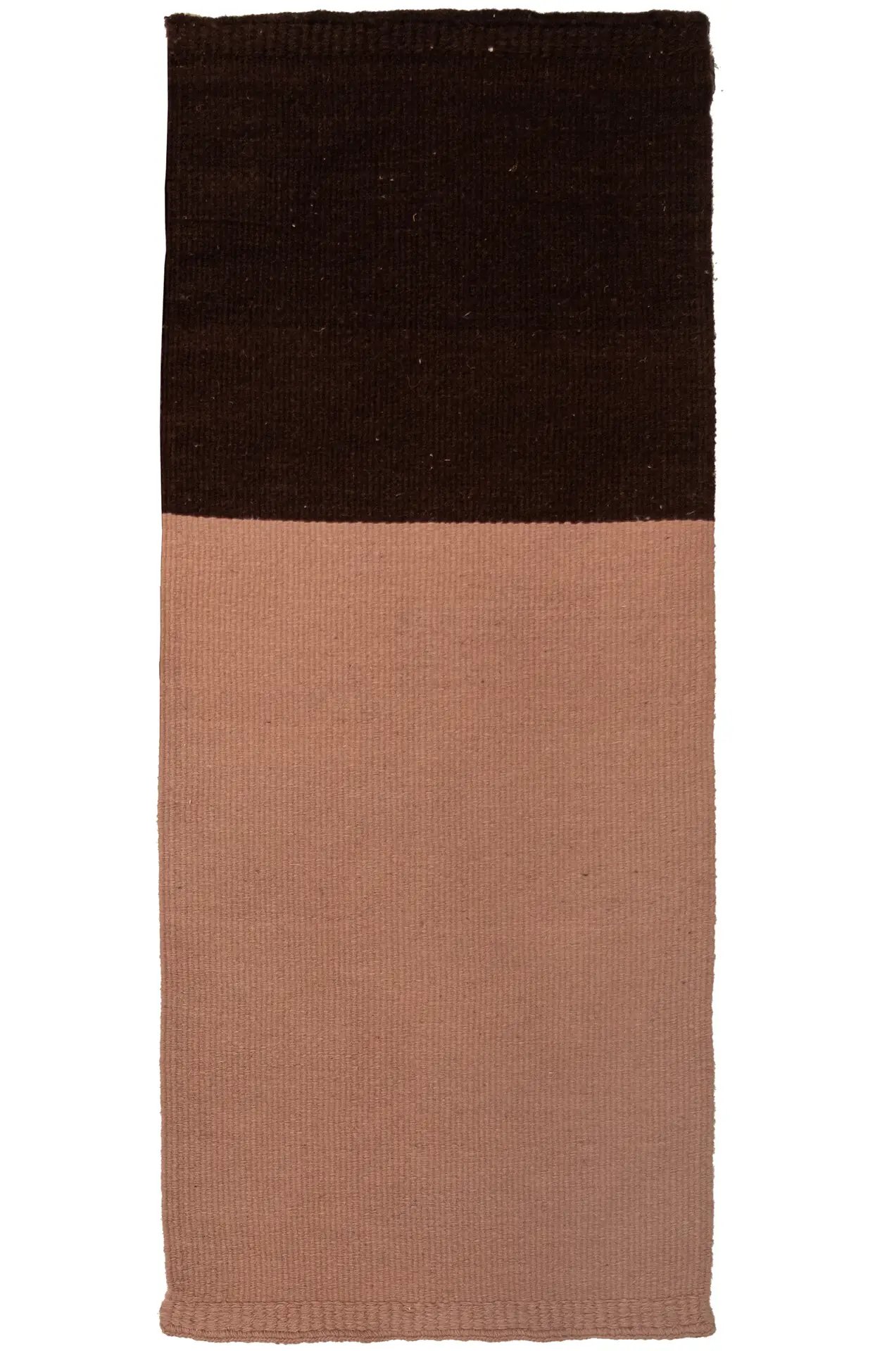 Fundamental 04 — handwoven rug in light beige and brown horizontal fields. From the Fundamentals collection by Thurje Handmade, handwoven in Korça, Albania.